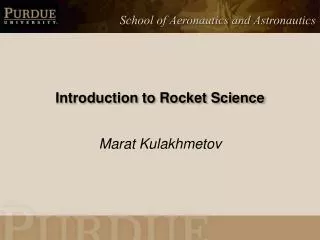 Introduction to Rocket Science