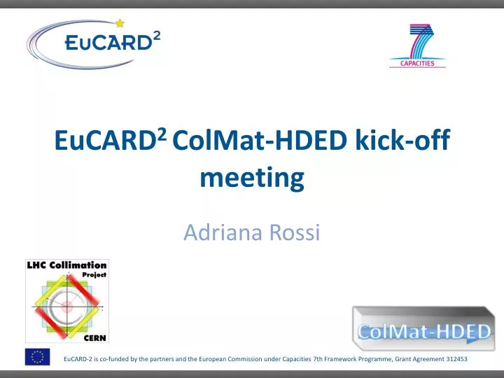 eucard 2 colmat hded kick off meeting