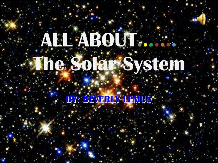 all about the solar system