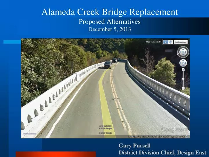 alameda creek bridge replacement proposed alternatives december 5 2013