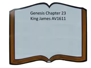 Genesis Chapter 23 King James AV1611