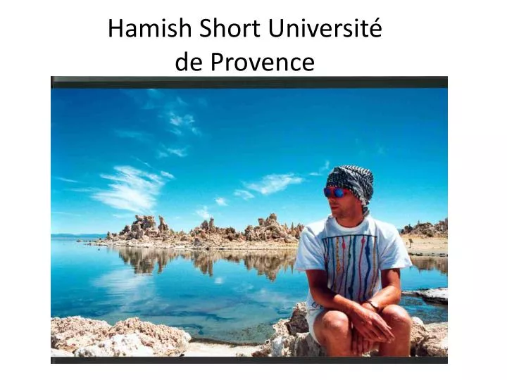 hamish short universit de provence