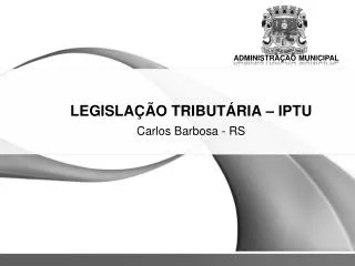 legisla o tribut ria iptu