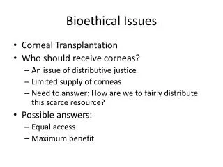 Bioethical Issues
