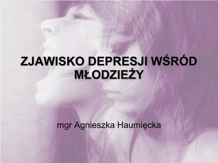 zjawisko depresji w r d m odzie y