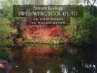 Stream Ecology SWES/WFSC/ECOL 471/571