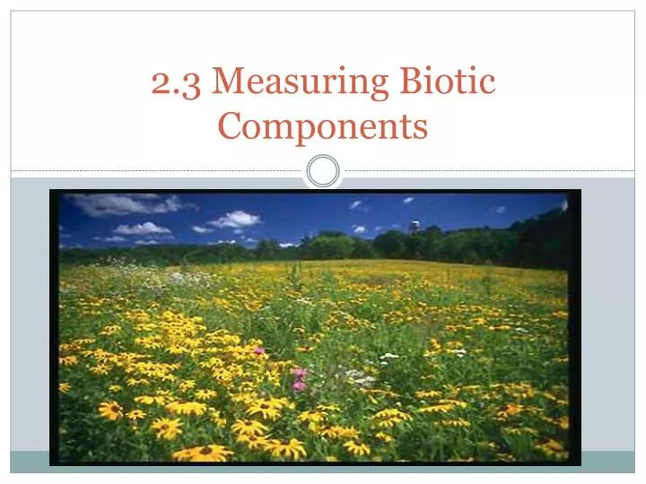 2 3 measuring biotic components