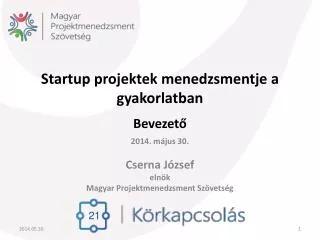 startup projektek menedzsmentje a gyakorlatban bevezet