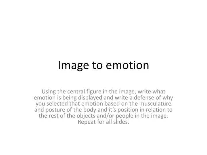 image to emotion