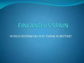 FINLAND VS SPAIN