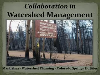 Collaboration in Watershed Management