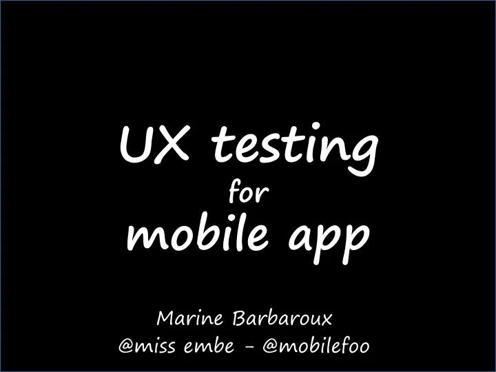 ux testing for mobile app