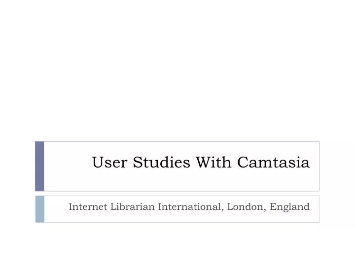 user studies with camtasia