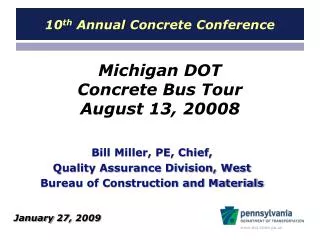 Michigan DOT Concrete Bus Tour August 13, 20008