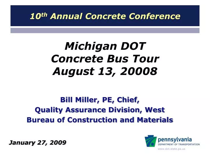 michigan dot concrete bus tour august 13 20008