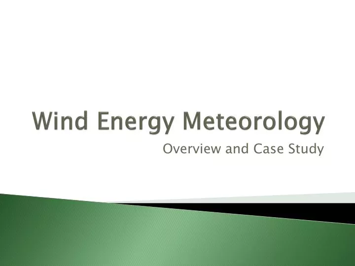 wind energy meteorology