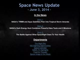 Space News Update - June 3, 2014 -