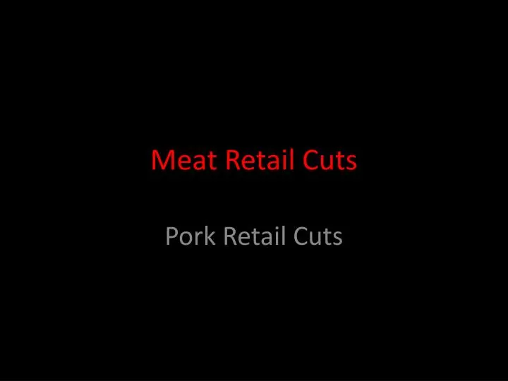 meat retail cuts