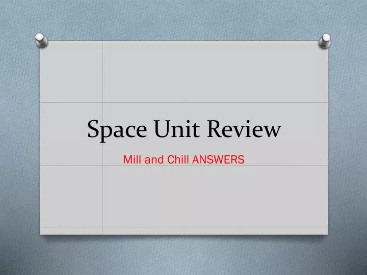 space unit review