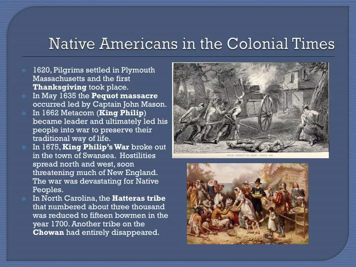 native americans in the colonial times
