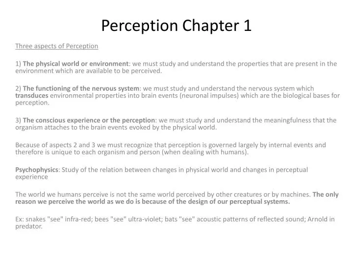perception chapter 1