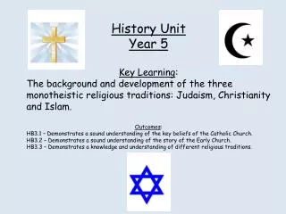 History Unit Year 5 Key Learning :