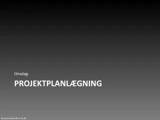 projektplanl gning