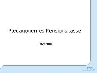 p dagogernes pensionskasse