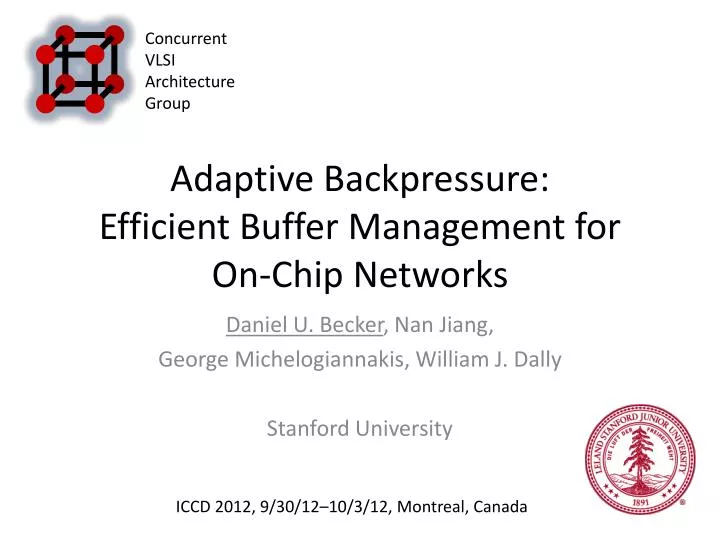 adaptive backpressure efficient buffer management for on chip networks