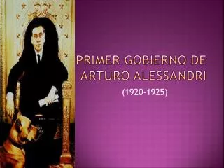 primer gobierno de arturo alessandri
