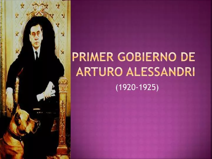 primer gobierno de arturo alessandri