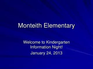 Monteith Elementary