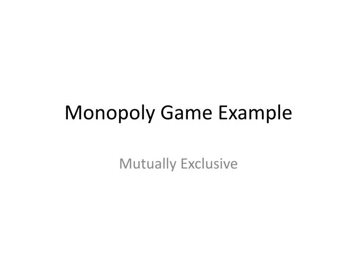 monopoly game example