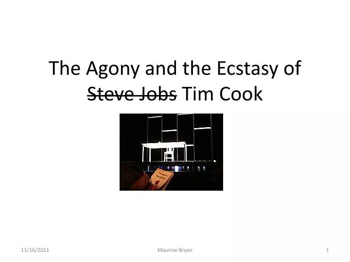 the agony and the ecstasy of steve jobs tim cook