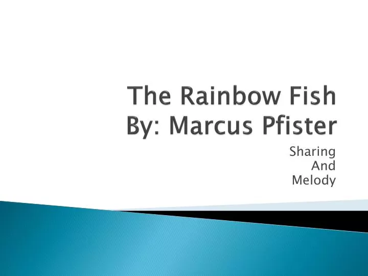 the rainbow fish by marcus pfister
