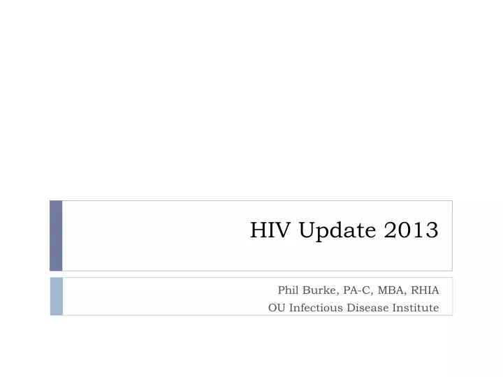 hiv update 2013