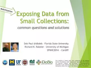 Exposing Data from Small Collections: