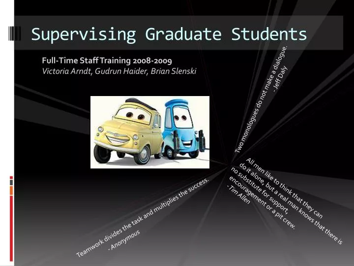 supervising graduate students