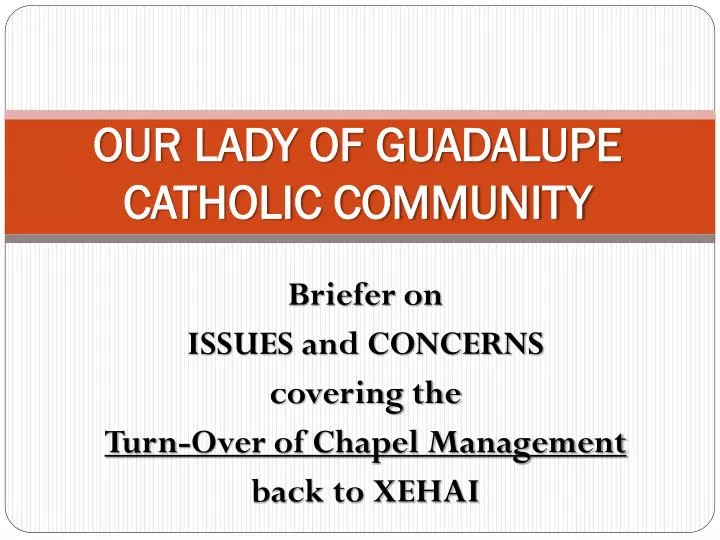 our lady of guadalupe catholic community