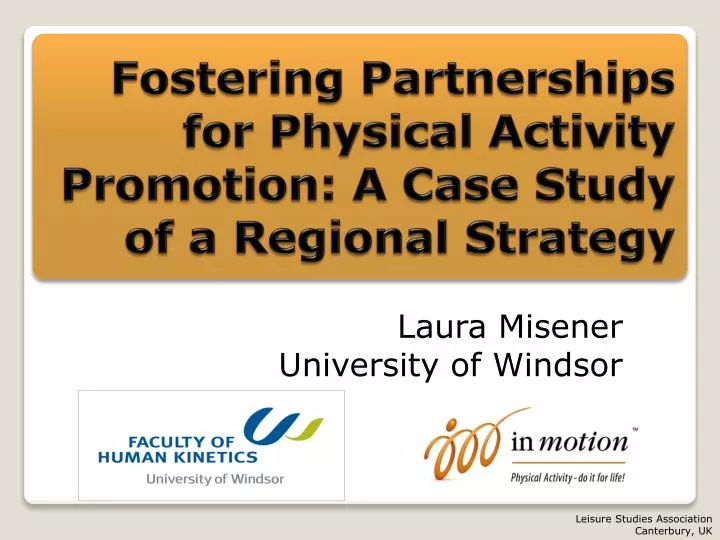 fostering partnerships for physical activity promotion a case study of a regional strategy