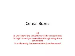 Cereal Boxes