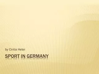 Sport in Germany