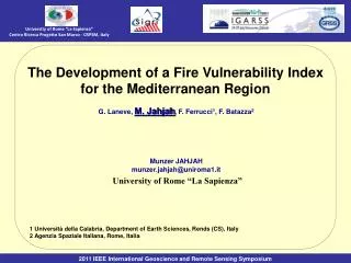 The Development of a Fire Vulnerability Index for the Mediterranean Region