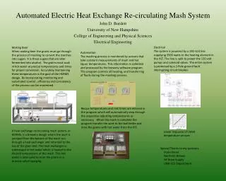 Automated Electric Heat Exchange Re-circulating Mash System