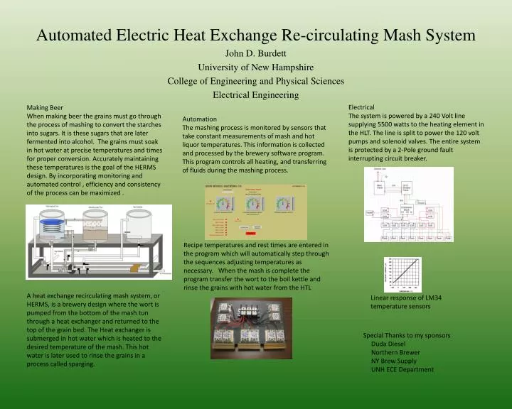 automated electric heat exchange re circulating mash system