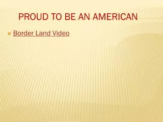 Border Land Video