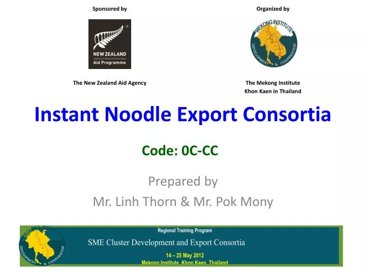 instant noodle export consortia