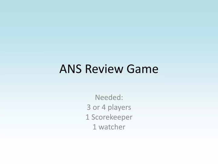 ans review game