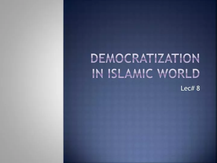 democratization in islamic world