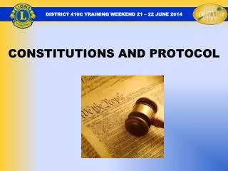 CONSTITUTIONS AND PROTOCOL